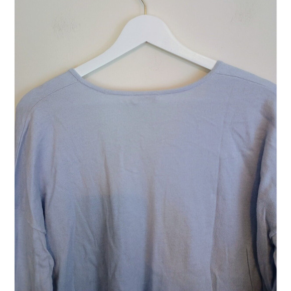 J Jill Sweater Womens Medium Blue Corgi Dog Print Casual Lightweight Pullover - Picture 6 of 8